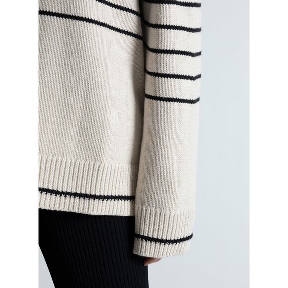 Maria McManus Heavy Gauge Oversized Crew Sweater Small Crema Black NWT$990 - Picture 5 of 16